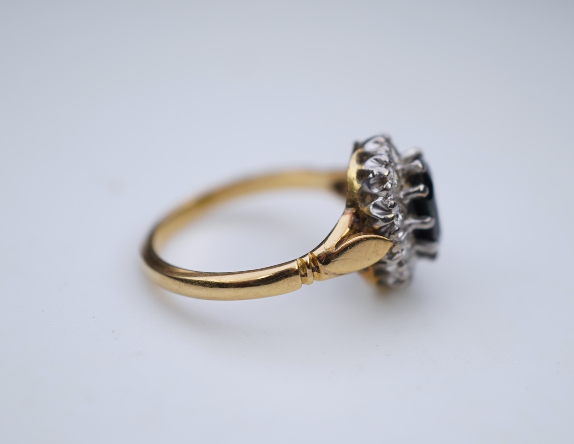 A set of sapphire and diamond jewels